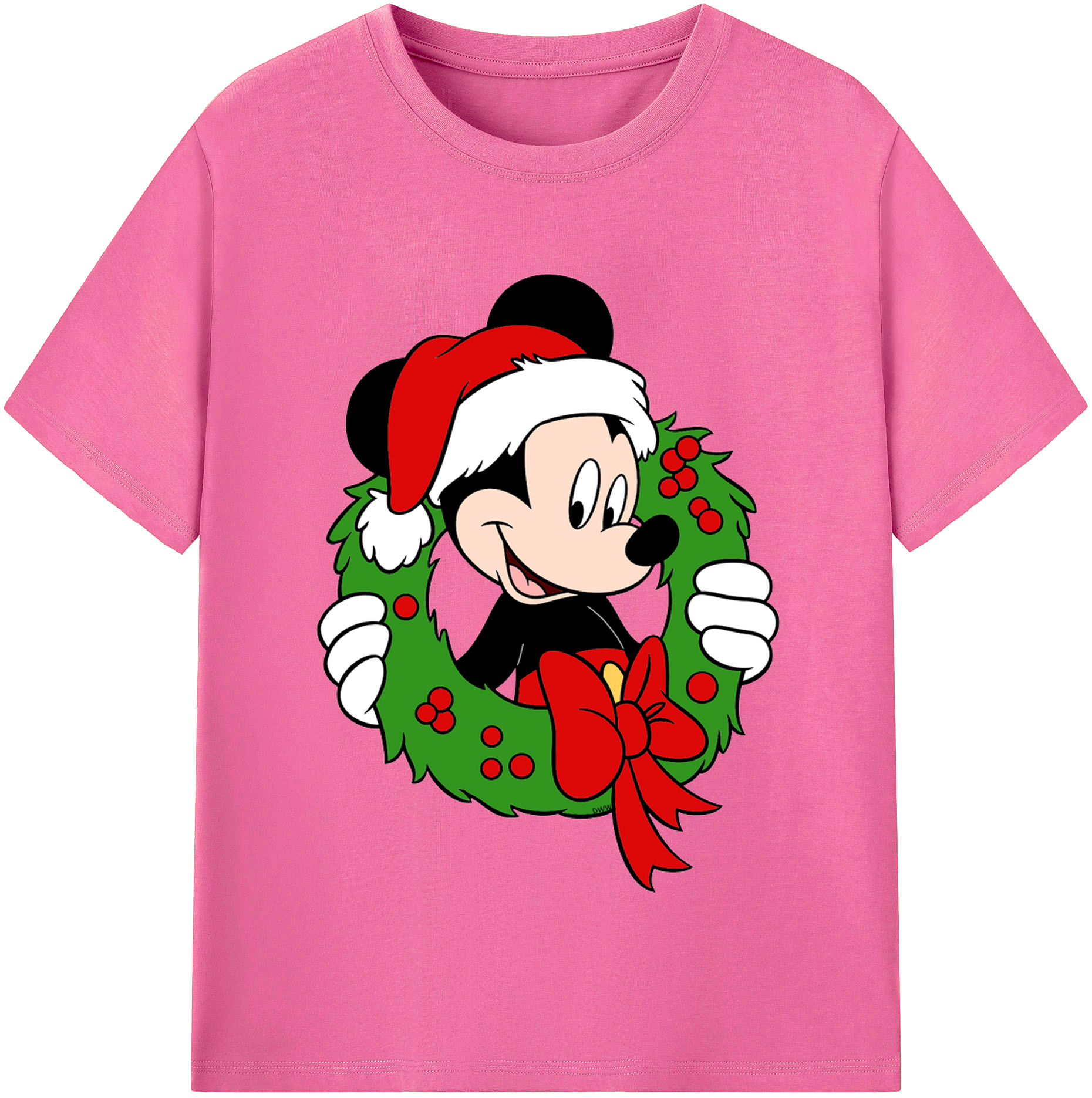 （画像用） ミッキーマウス Mickey Mouse レディースカジュアルプリントTシャツ（綿100％）